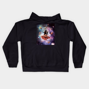 Space Cat Riding Wolf Unicorn - Bacon & Taco Kids Hoodie